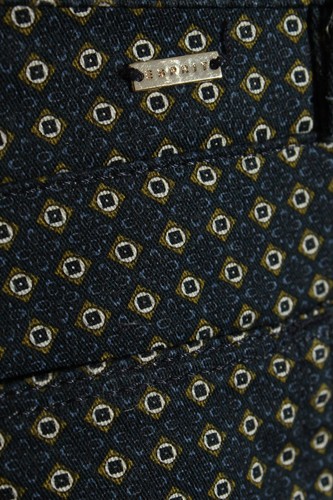 ESPRIT Pantalone a sigaretta Donna Taglia IT 38 blu-giallo pallido-bianco - Foto 3 di 5