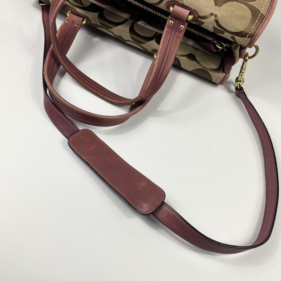 COACH Legacy 65th 2way Handbag Shoulder Bag Pink Turnlock
