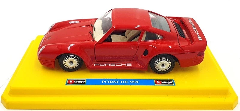 Burago escala 1/24 diecast 0121 - Porsche 959 - rojo Foto 3 de 4