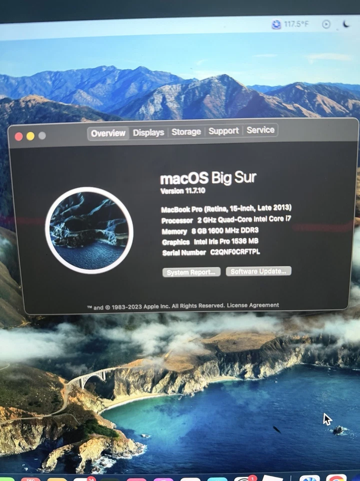 Apple MacBook Pro Retina 15 pulgadas (finales de 2013) I7, 8 GB RAM, 256 GB SSD Foto 3 de 4