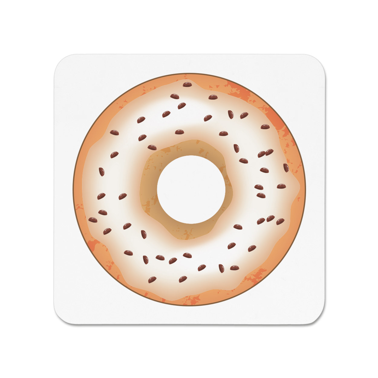 Coffee Glazed Doughnut Donut Fridge Magnet - Food Funny