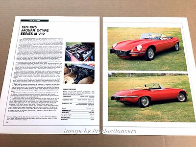 Jaguar E-Type V12 Original Car Review Print Article J670 1971 1972 1973 1974 226