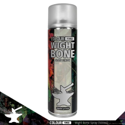 THE COLOUR FORGE Colour Forge Wight Bone Matt Finish Model Primer 500ml Aerosol Rattle Spray Can