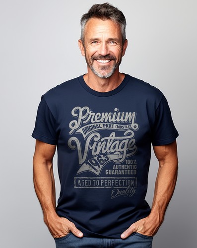 Premium Vintage 1963 60th - Funny T-shirt for the Classy and Vintage at Heart! U - Picture 9 of 36