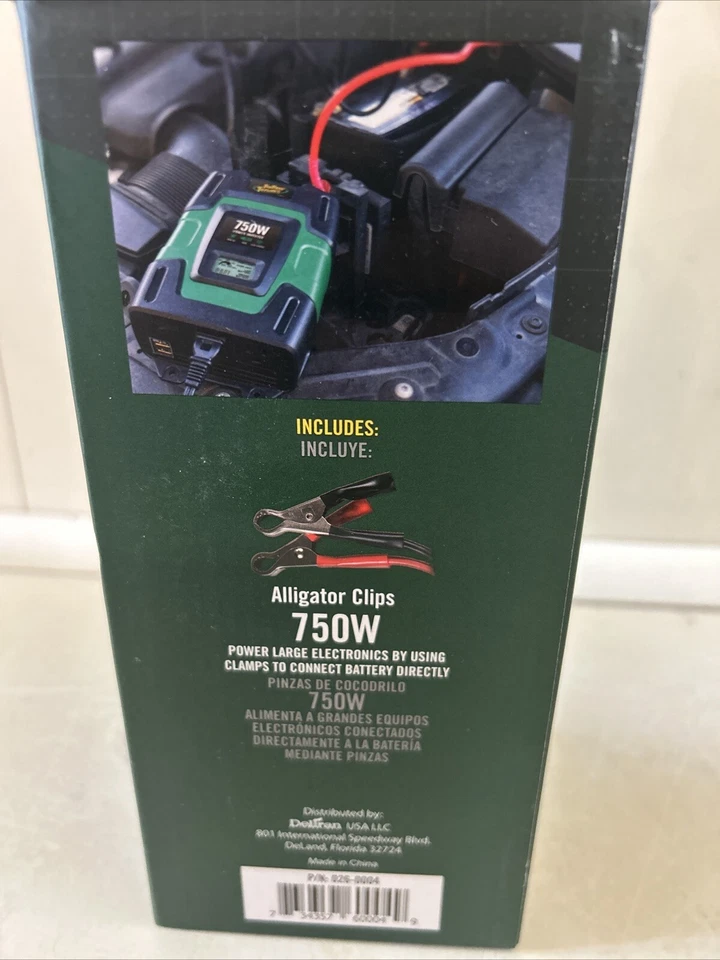 Battery Tender 12V, 750W Power Inverter SKU: 026-0004-DL-WH NEW Foto 4 de 4