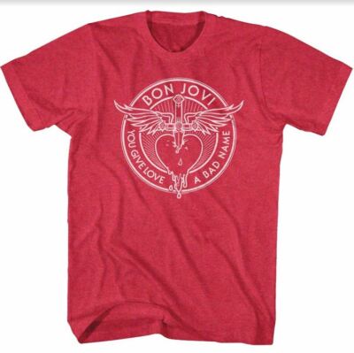 Bon Jovi You Give Love A Bad Name Men's T Shirt Music Merch