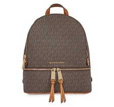 Michael Kors Rhea Medium Logo Backpack - Brow...