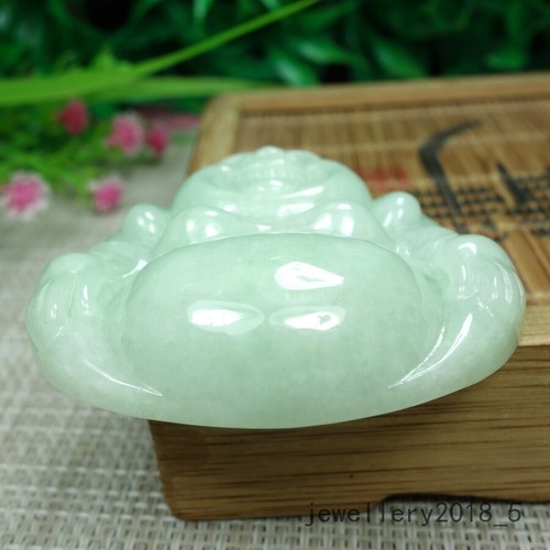 Certified Light Green Burma 100% Natural A jadeite jade Pendant~Buddha 大佛公 - Picture 7 of 17