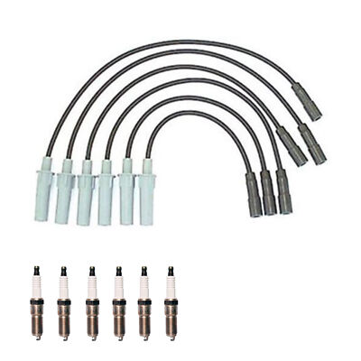 Denso Wire Set 7mm & 6 Iridium TT Spark Plugs Gap 0.040 Kit For Chrysler V6