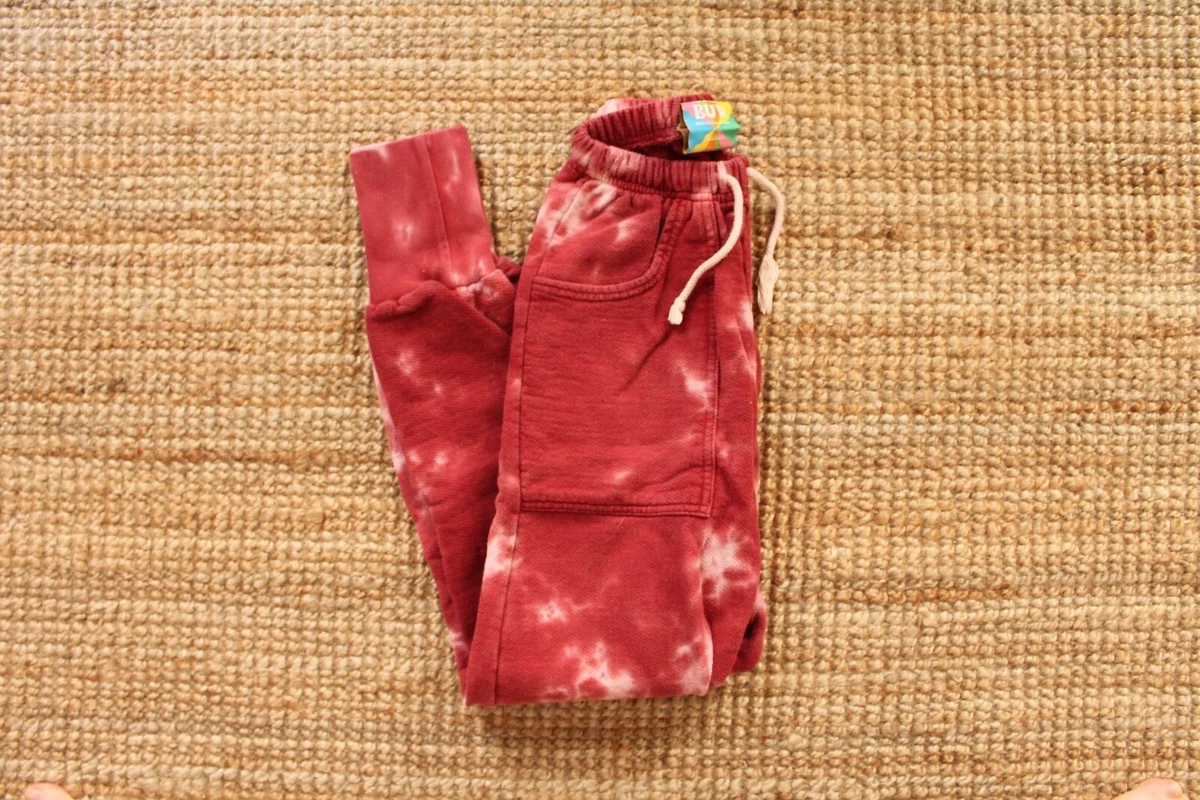 Red and white tie dye sweatpants new arrivals