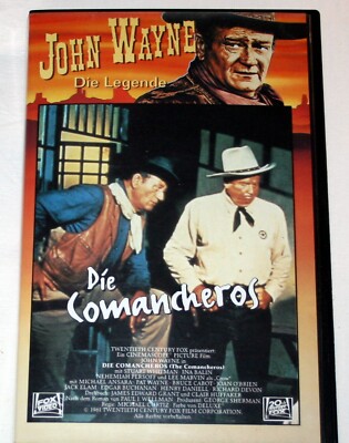 VHS (no DVD) DIE COMANCHEROS VHS 1992 John Wayne Western spezial Coverbild Fox 