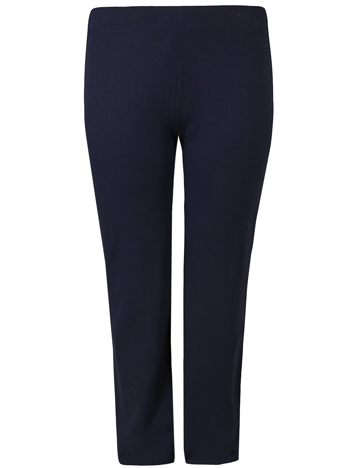 PLUS SIZE EX M&S Womens Navy Straight Leg Cotton Rich Joggers Bottoms | eBay