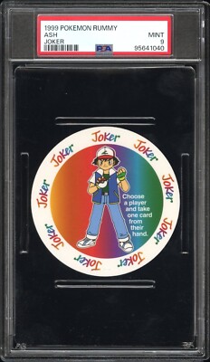 1999 Pokemon Rummy Round Playing Card Ash Joker Nintendo eBay 1/1 PSA 9 ...