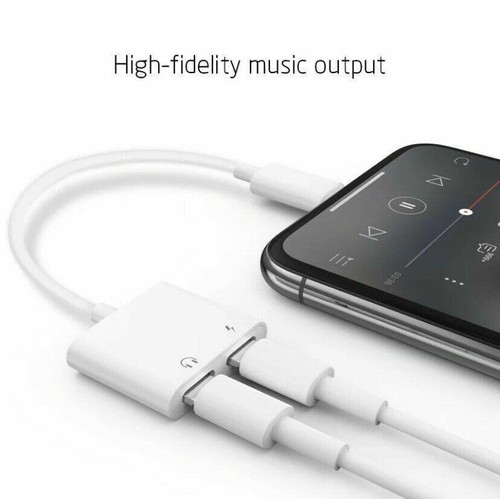 2in1 Adapter Splitter Dual Headphone Audio & Charger for Iphone 13 12 11 X 14pro - Picture 6 of 10