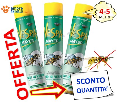 Vespa Stop SBM Insetticida Per Vespe E Calabroni, Spray 600ml, Confezione Da 2 Pezzi, Bayer
