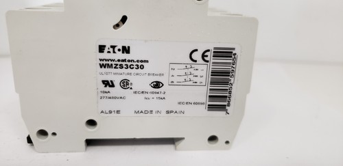 EATON WMZS3C30 (FAZ-C30/3) Leitungsschutzschalter, 3P 30A, 10kA, 277/480VAC, TYP C Neu in OVP - Bild 3 von 5