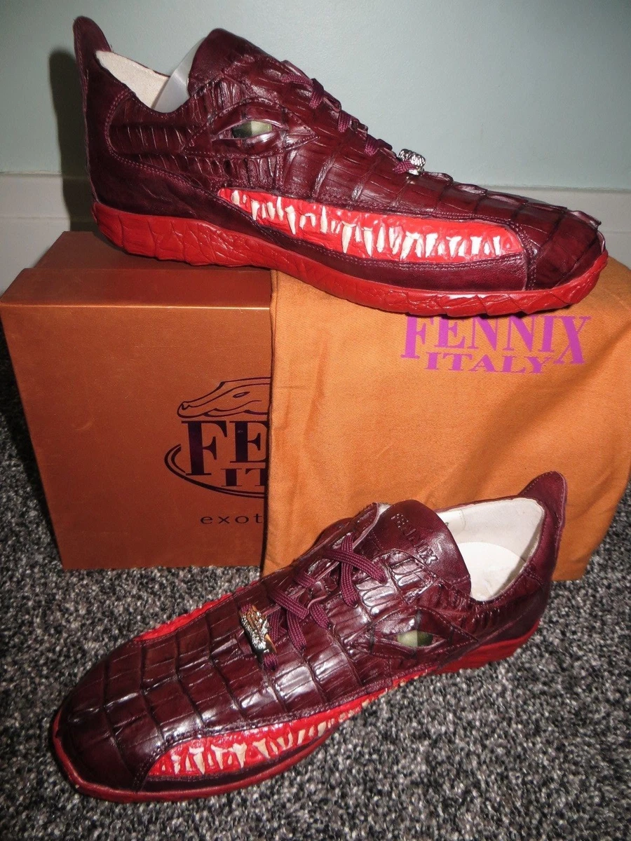 NEW Fennix Italy 3451 Hornback Alligator Crocodile Sneaker Casual