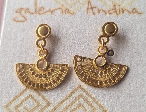 Elegant 24kt Gold Thick Plated Earrings Stunning - Picture 2 of 5