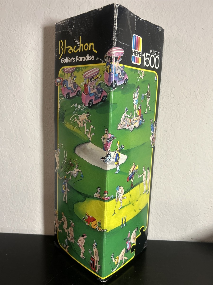 RARE HEYE BLACHON GOLFER'S PARADISE 1500 PIECE PUZZLE Complete
