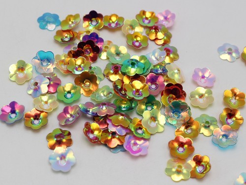 1000 Mixed Color Cup Flower loose sequins Paillettes 10mm sewing Wedding craft - Picture 7 of 9
