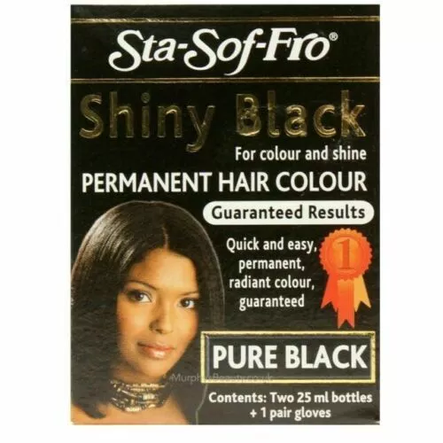 3 X SAT-SOF-FRO-SHINY BLACK PERMANENT HAIR COLOUR-(PACK OF 3)-FAST UK POST!!! - Picture 2 of 3