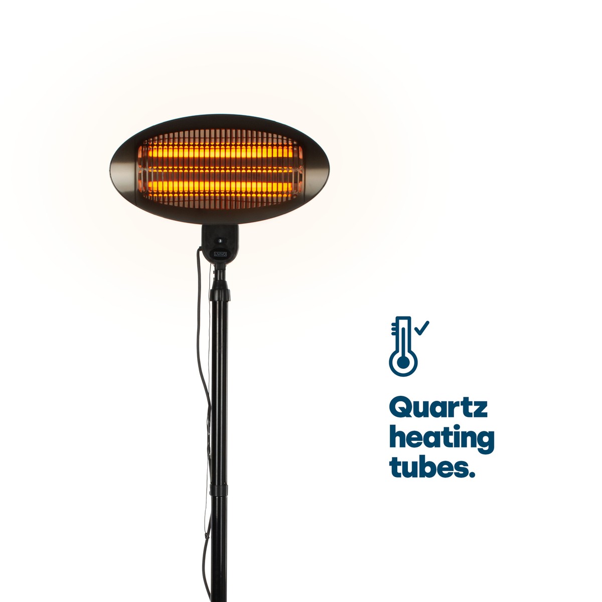 2KW Electric Patio Heater Free Standing Quartz Warmer Garden Outdoor  Waterproof 5060345293326 | eBay