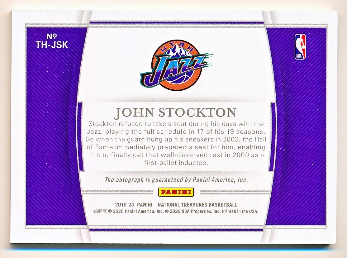 ストックトン John Stockton 8枚,25枚限定 サインカード 2枚 ストックトン John Stockton 8枚,25枚限定 サインカード 2枚