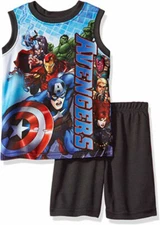 Marvel Avengers Little Boys' Tank Top 2pc Short Set  2T 3T 4T 4 5 6