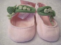 Infant Knit Crib Shoes Or Booties Knit Mary Jane Style - 3 Peas In A Pod 3-6m Infant Knit Crib Shoes Or Booties Knit Mary Jane Style - 3 Peas In A Pod 3-6m