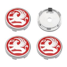 4x Vauxhall Alloy Wheel Hub Centre Cap New Centre Caps Badge 60mm Red / Silver