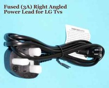 New Genuine LG TV Right Angled Figure 8 UK Mains Power Cable Lead FOR LG TV’s