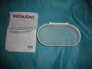 IKEA Dronjons DRÖNJÖNS Wall Storage Mesh Basket White  7 ¾x4 ¼x1 ¼" 105.156.35