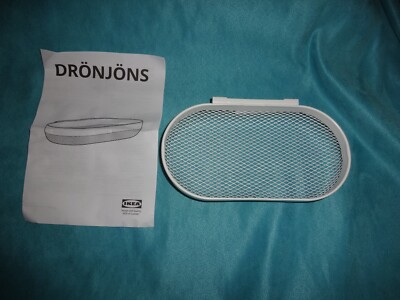 IKEA Dronjons DRÖNJÖNS Wall Storage Mesh Basket White  7 ¾x4 ¼x1 ¼'' 105.156.35