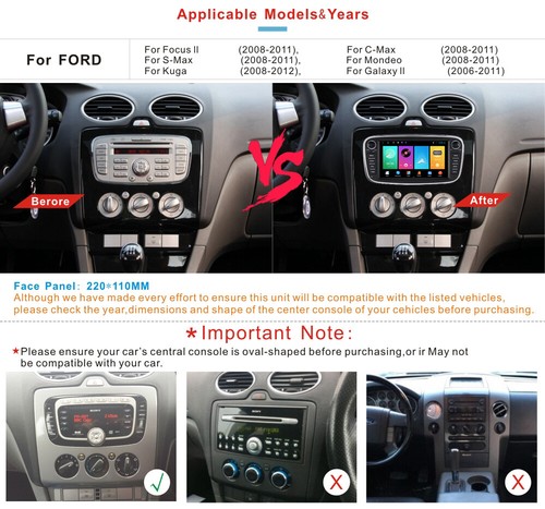 für Ford Mondeo Focus S/c-max Galaxy Autoradio CarPlay GPS Navigator +BT 2+32G - Bild 2 von 10