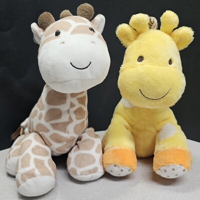2 Carters Giraffe Stuffed Animals Child of Mine 8'' Plush Toys - Brahms Lullaby