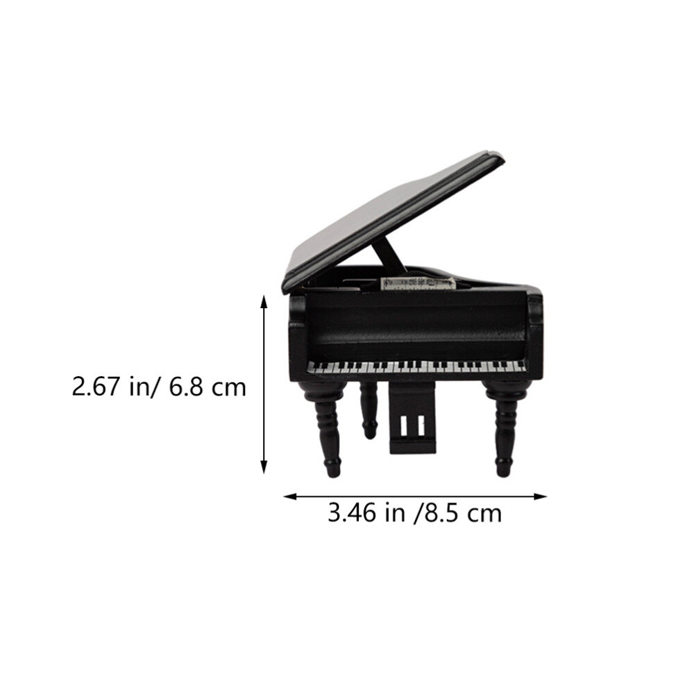 Grand Piano Stand Micro Landscape Models Decor Furniture Tiny House