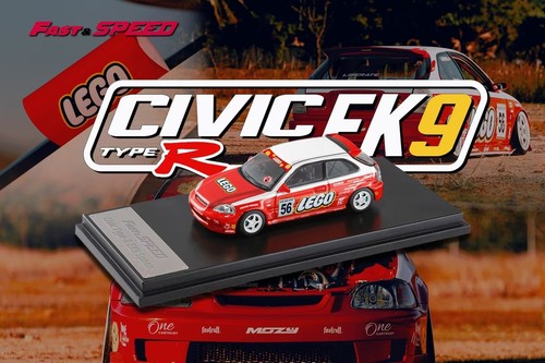 Fast Speed FS 1:64 Civic Type-R Mk1 EK9 Spoon Red Lego #56 Diecast Model Car - Picture 6 of 6