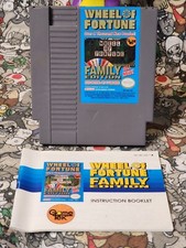 Wheel of Fortune Family Edition (NES, 1990) with Manual - Tested and Working