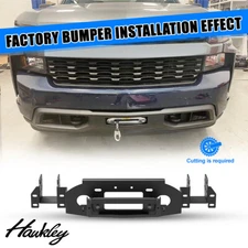 Steel Front Bumper Winch Mount Plate Part For 2019 -2025 Chevy Silverado 1500