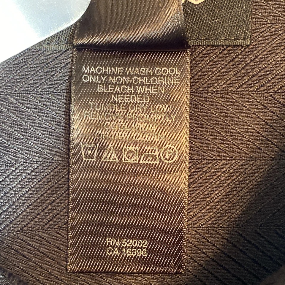 Рубашка Claiborne Dress мужская размер M LS Herringbone черная для карьерного офиса - Изображение 4 из 4