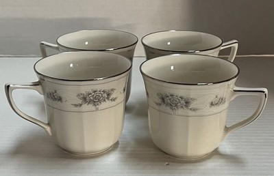 Noritake Ivory China Southern Lace Tea Cup #7301 Japan Set Of 4 Vtg Discontinued