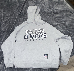 Reebok Dallas Cowboys NFL Football Gray Pullover Hoodie Sweatshirt