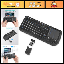 Wireless Mini Bluetooth Keyboard with Touchpad, Backlit, Portable for Smart TV