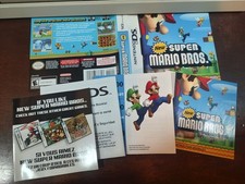 *New Super Mario Bros Nintendo DS Cover Booklet Manual ONLY NO GAME