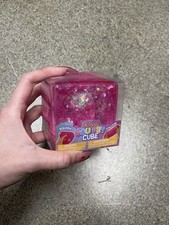 Sugar Squishy Cube Pink Glitter Tactile Squeeze Toy for Ages 4-11 and 3 Years