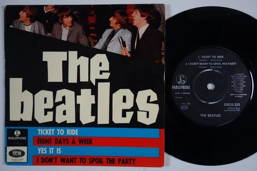 BEATLES Ticket To Ride +3 RARE *first press* Sweden EP swedish GEOS 233 LISTEN!