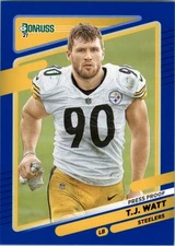 2021 Donruss Press Proof Blue #22B T.J. Watt VAR - FB