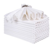 Lightnpro Set of 12 Cloth Dinner Napkins with Beautiful Lace Cotton, Soft ...