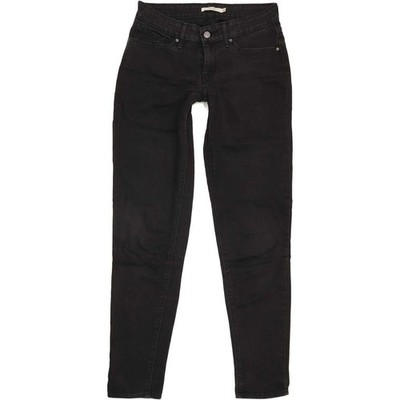 Levi's 711 Skinny Slim Stretch Jeans Damen schwarz W28 L31 (83115)