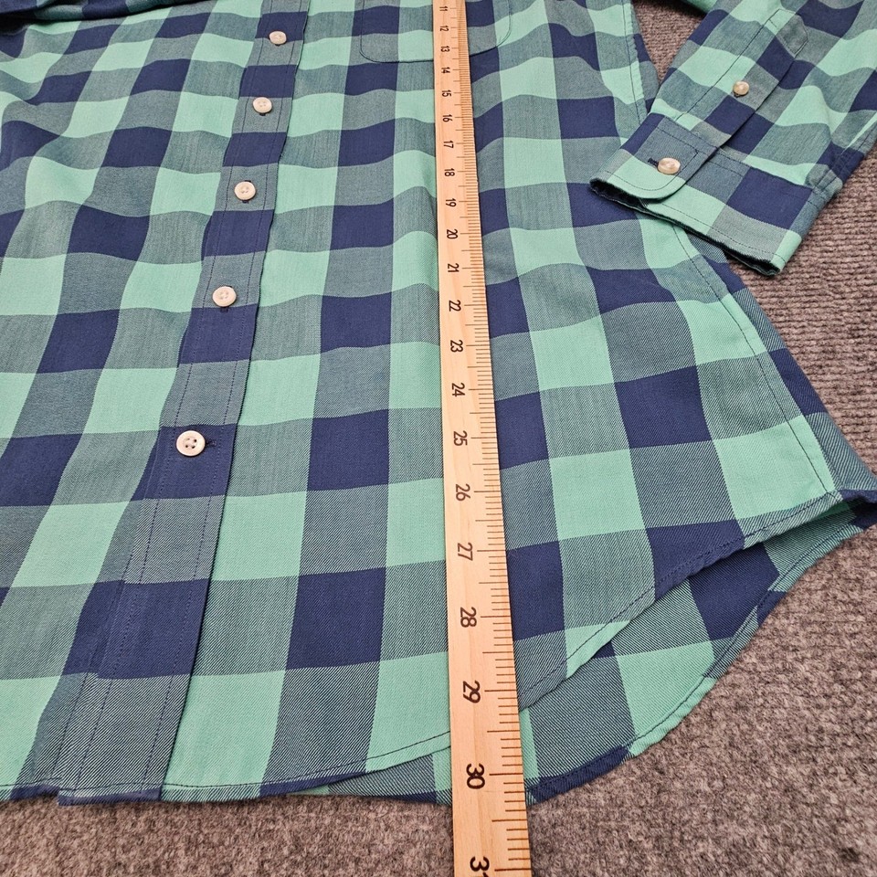 Vineyard Vines Tucker Shirt Mens M Green Navy Buffalo Check Performance ...